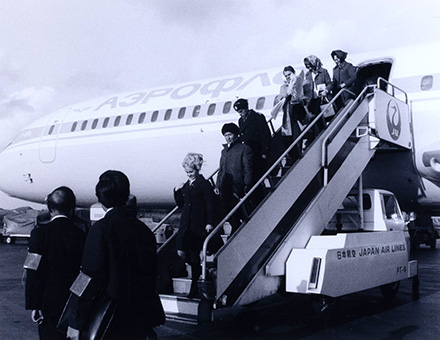 新潟−ハバロフスク線開設一番機到着（1973年6月）